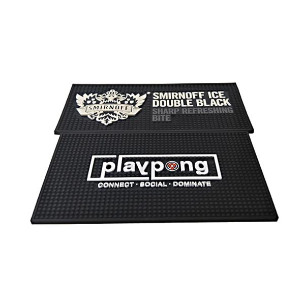 3D Effect Bar Runner Mats , Personalized Rubber Bar Spill Mats PMS Color Printing