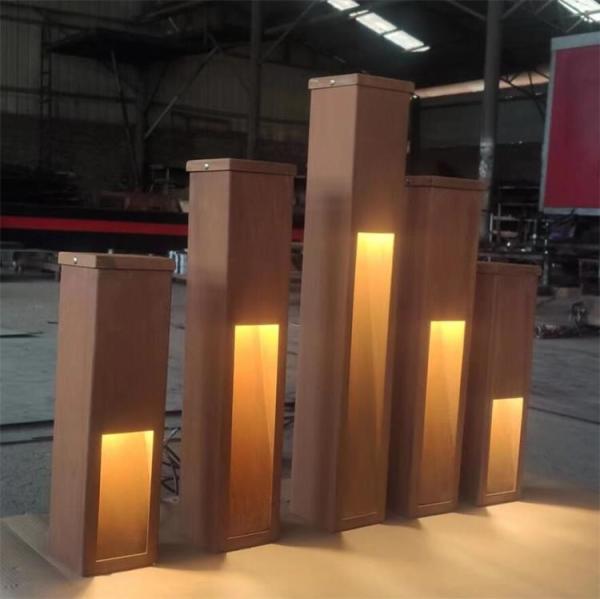 Iluminação de jardim de aço corten