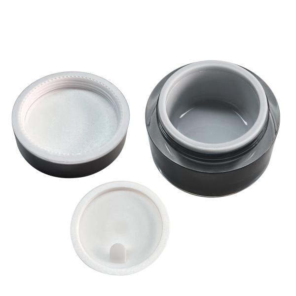 Black Acrylic Empty Cosmetic Containers 5ml 10ml 20ml 30ml 50ml Refillable Cream Jars