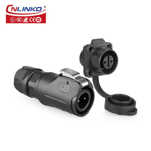 CNLINKO M12 Professional Electrical 2 Pin Extension Wire Connector Cable Waterproof IP68 for Led Lighting