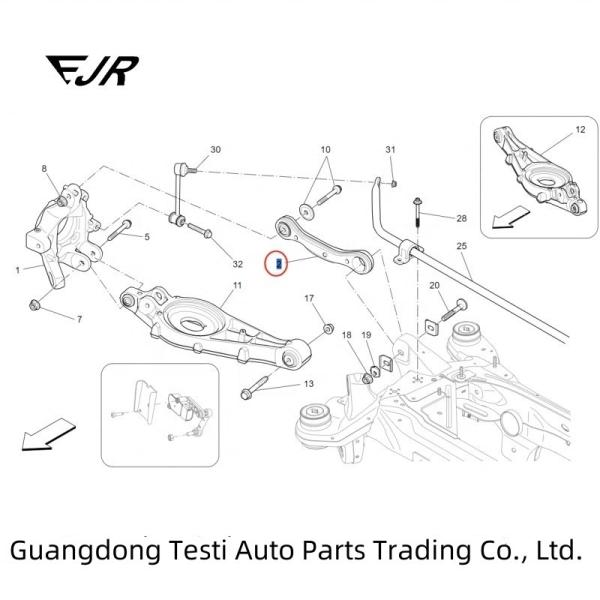 Rear Wheel Roll Adjustable Pull Rod For Maserati Levante Automotive Suspension System