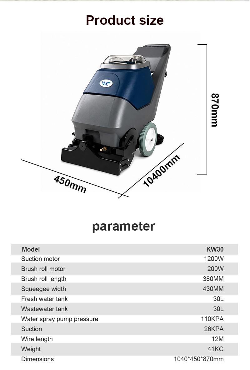 Sell Well 220V Electric Carpet Cleaner 380mm Wide Efficient Clean Remove Dirt Cold Water Cleaning Machine