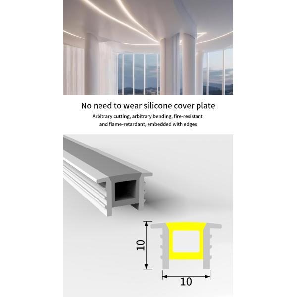 Silicone LED Strip Light Cover 10*10mm Indoor Flexible LED Strip Cover With Neon Border