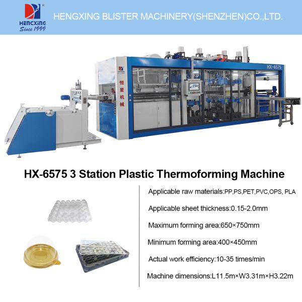 Fast Production Pressure Thermoforming Machine with Up 5.5KW Forming Station Servo and 650*750mm Max Forming Area
