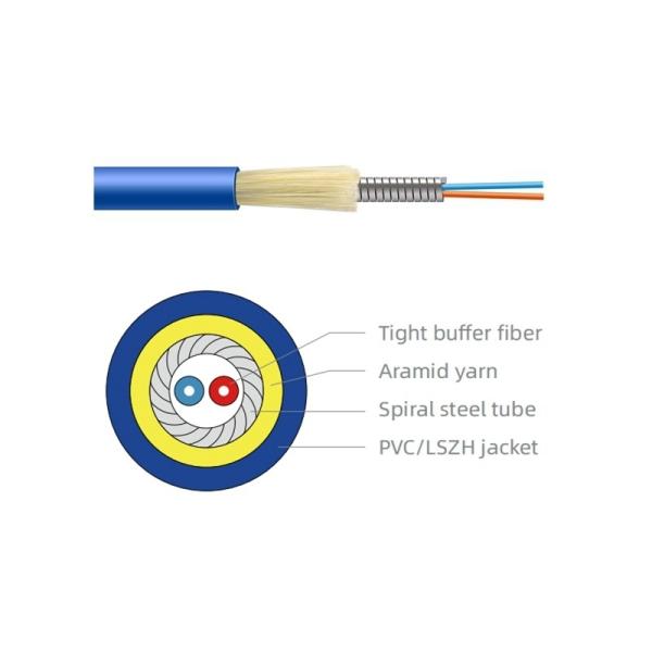 1-48 Cores GJFJV Indoor Fiber Cable Manufacture with FRP Central Strengthen Member