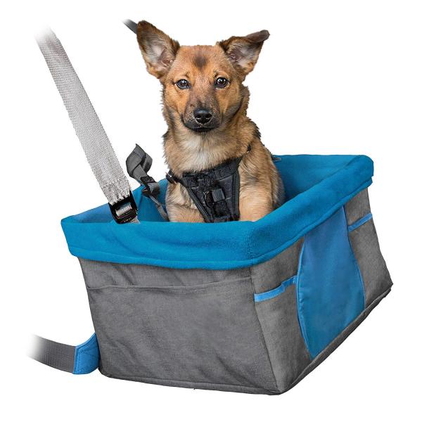  				Portable Pet Dog Booster Car Seat with Clip-on Safety Leash 	        