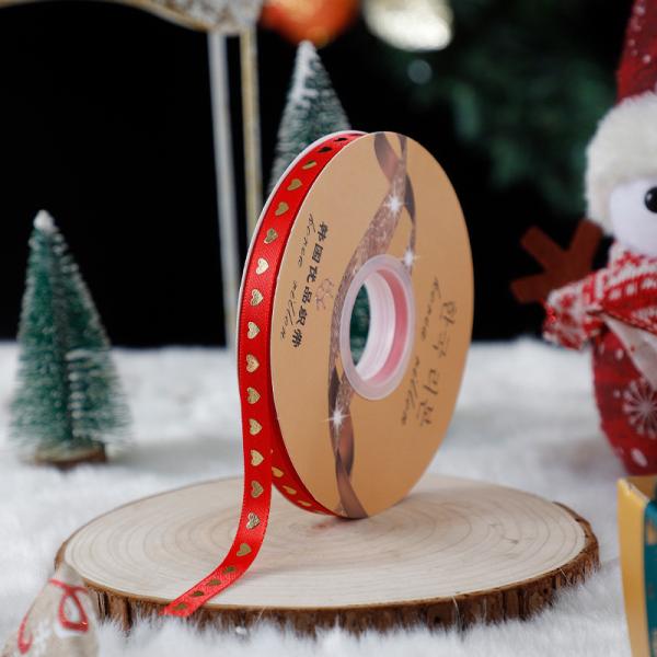 1cm*45m Chritsmas Printed Ribbon For Gift Packing And Garment Accessories