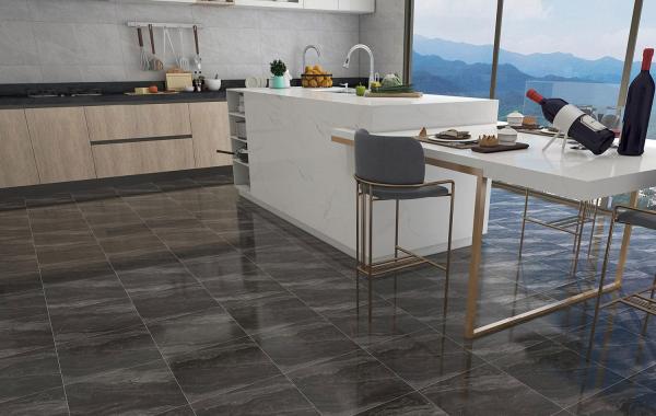 Dark Gray 400x400mm Glazed Ceramic Rustic Tile for Indoor Floor Wall