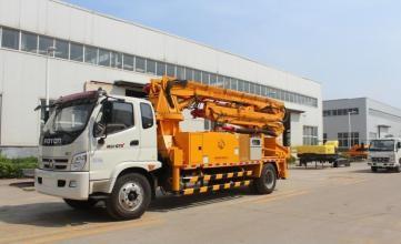 18m Truck mounted Concrete Boom Pump , Concrete Boom Pump Truck Fast Speed