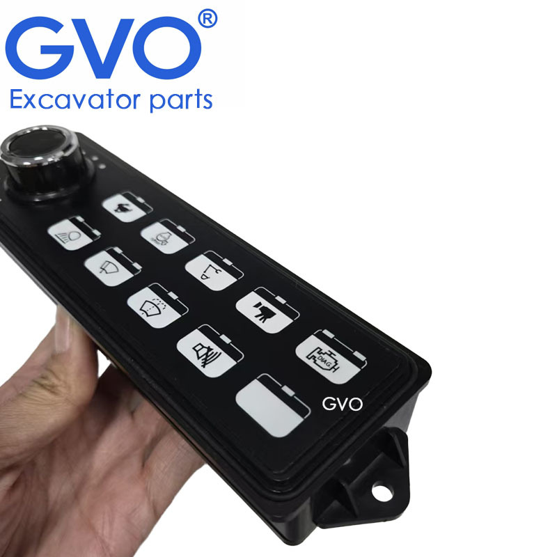 GVO M20C2809553 Throttle Knob Control Panel Switch Air Conditioner Panel Switch Box Panel Switch Control Assembly for Excavators