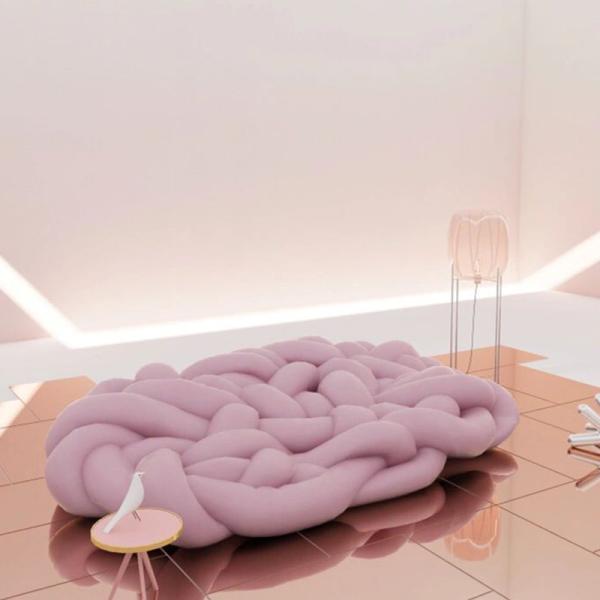 Criativos da mobília da entrada do hotel do pitão torcidos tecem o multi sofá pessoal da casa de campo