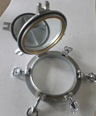 Hinged Circle Marine Windows Side Scuttle With Storm cover