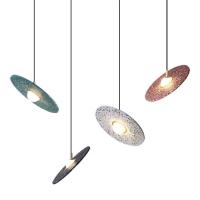 Nordique Petite pierre d'eau en aluminium Petite lampe pendentive ronde Pour salle à manger
