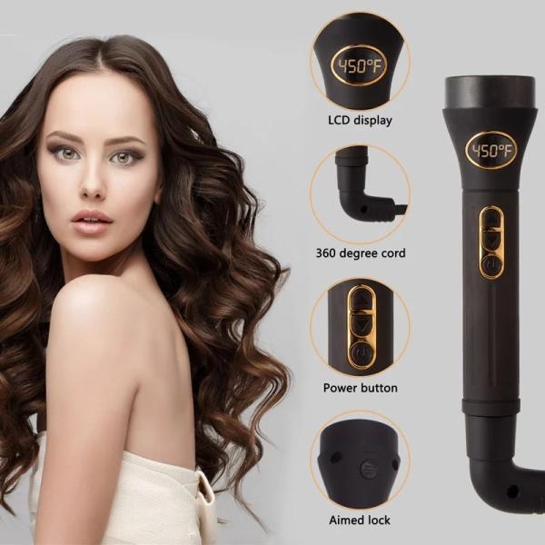 5p Barrel Mini Curling Iron Hairdressing Tool 360 Degree Swivel Cord