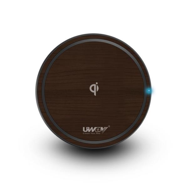 S Style Wood Qi Wireless Charging Pad 10W Fast Charge