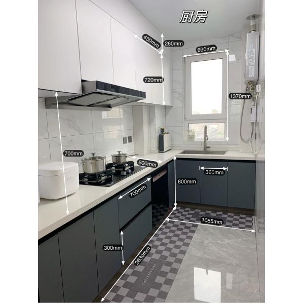 L Shaped Kitchen Cabinet Simple Design With Open Shelves For Apartment