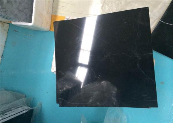 30x30cm Nero Marquina Marble Tiles Polished Surface For Exterior Wall