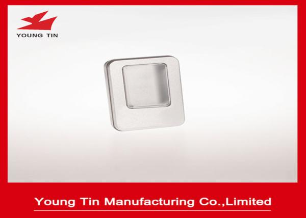 Metal Tinplate Blank Mini Tin Box With Clear PVC / PET Window On Cover YT1376