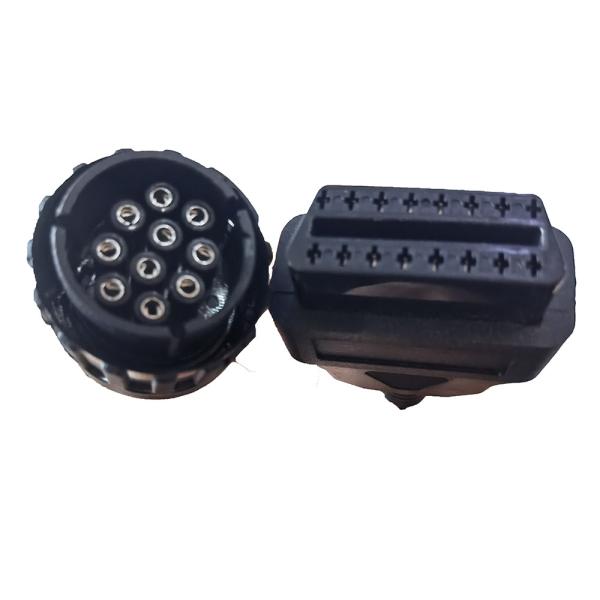12V 24V OBD2 Truck Diagnostic Cables 10 Pin Adapter For Automotive Industries