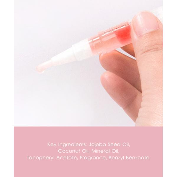 Fácil de aplicar pluma de aceite de la cutícula de las uñas vacía 3ml plástico de formato de tubo de cepillo torcer la pluma de cepillo para el aceite hidratante de la cutícula de las uñas