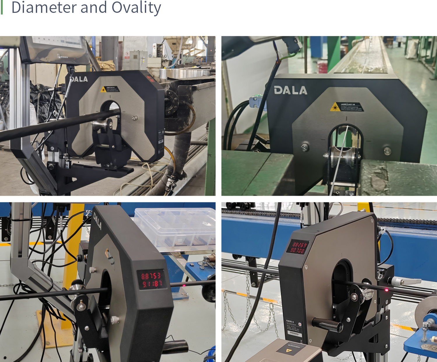 Dual Axis Handheld Laser Micrometer Diameter Gauge For Hose Pipe Calibration
