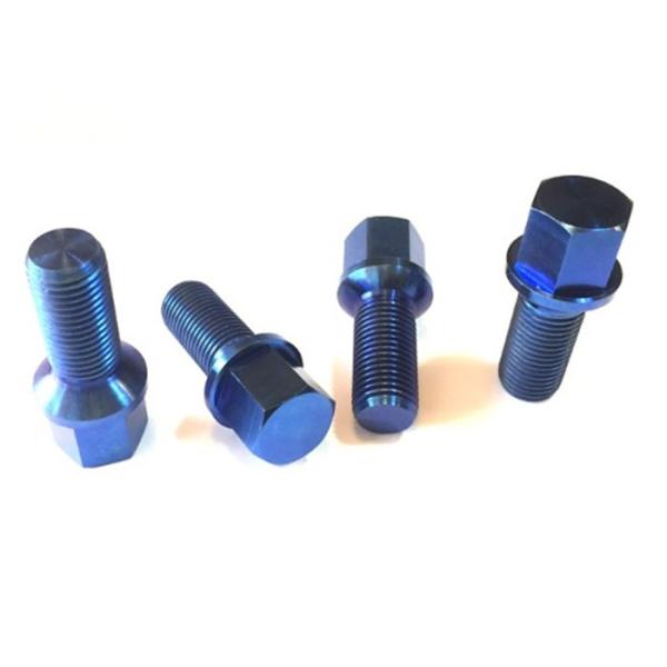 Ti6al4v Titanium Steering Wheel Bolts Wheel Hub Bolts And Nuts Blue Color