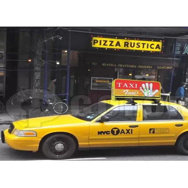 9-36V DC 960*320mm Double Sides Taxi Top LED Display  With 3G / WIFI Controller
