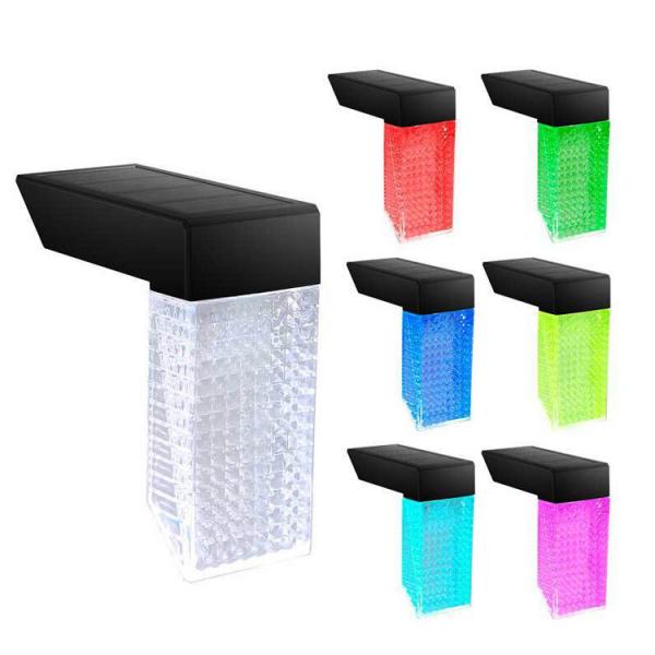 Outdoor Garden Lawn Step Wall Sconce LED Solar Decor Lights with IP65 Waterproof
