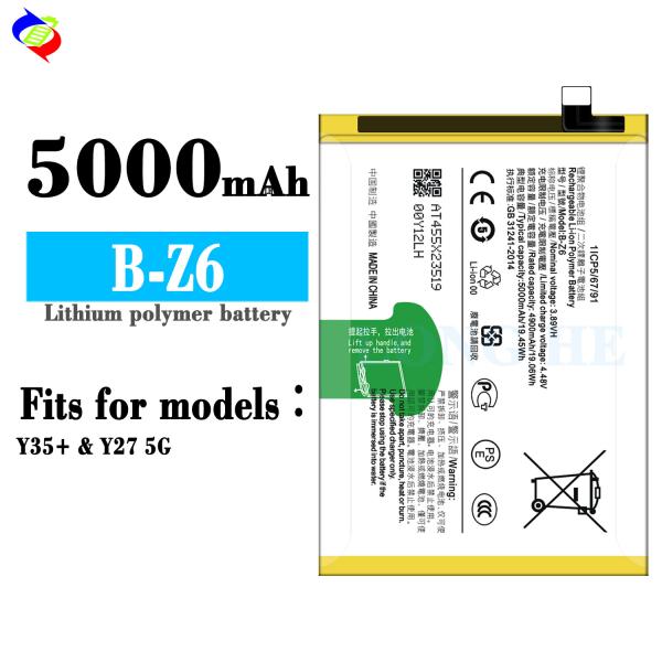 Dual IC Protection 5000mAh Rechargeable Li-ion Polymer Battery B-Z6 for VIVO Y35 Y27 5G