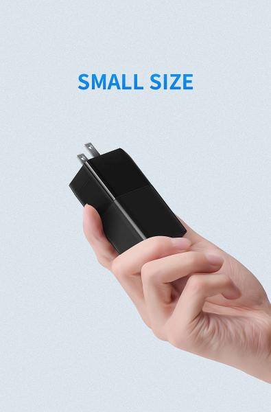 GaN 3 Port USB C Charger 65W PD 3.0 Wall Charger Block Adapter Compatible With IPhone 12