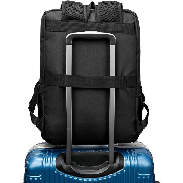 Sac de voyage personnalisé grand noir avec port de recharge USB pour femmes et hommes