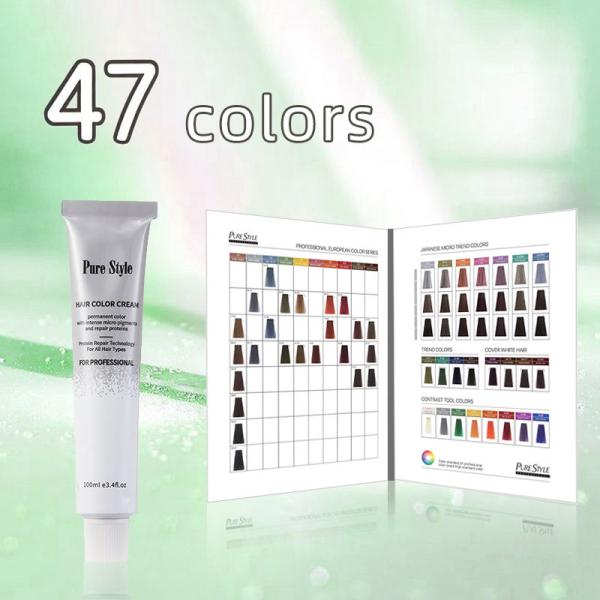 Purestyle Hair Color Swatch Chart 47 Colors Professional For Salons OEM Vibrant Shade Display for Client Consultation