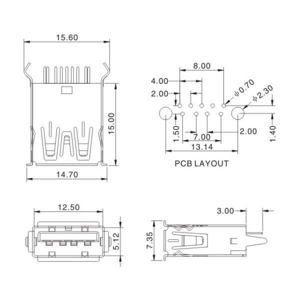 Микро- Usb переходник 180 градусов, разъем-розетка Usb 3,0 микро- b AF