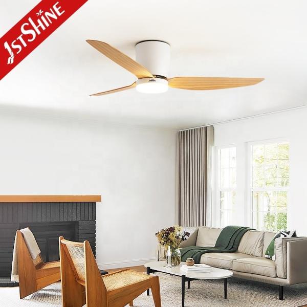 Iluminação personalizável Ventilador de teto de 52 polegadas com controle remoto e luz LED de 3 cores