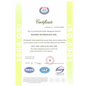 Shenzhen Maysee Technology Ltd Сертификации