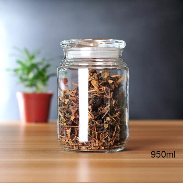 750ml/25oz Clear Glass Canisters , Large Glass Containers FDA Approved