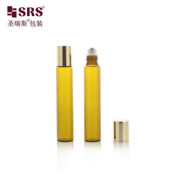 SRS Hot Selling 8ml Tube Thin Wall Glass Roll on Bottle for Perfume Essential Oil