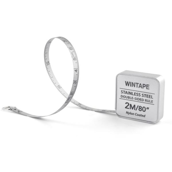 Logotipo personalizado da Wintape de alta qualidade Mini 2M Tape Measure Caso de zinco para promoção de presentes Tape de medida de aço durável