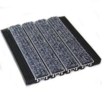 Alfombra de aluminio de trabajo pesado con tapete de piso empotrado