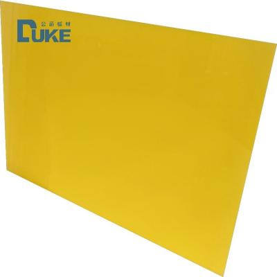 Laser Cut Engrave Thick Glossy Opaque Yellow Cast Lucite Acrylic Sheet Customized