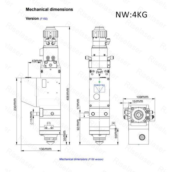 Части машины лазера наивысшей мощности 4000w 6000w приставного резака лазера волокна Precitec запасные
