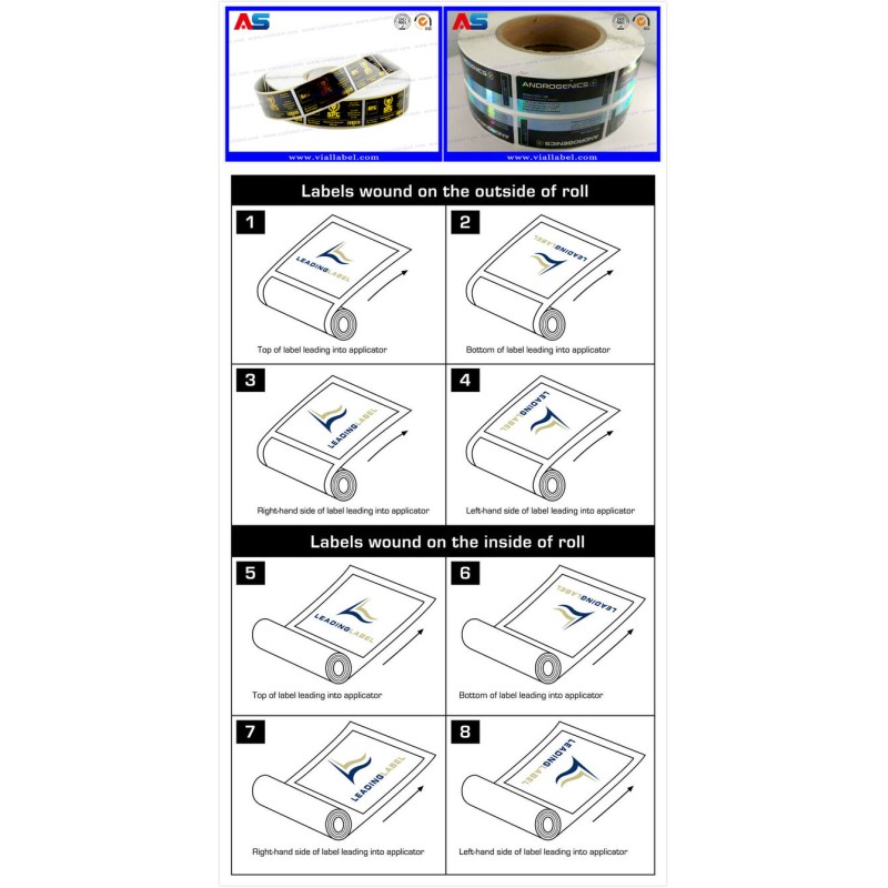 Glossy Varnishing PET Injectable Peptide Bottle Labels
