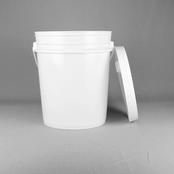 18L Round Plastic Paint Bucket with Lid and Handle, 28 x 26 x 34 cm