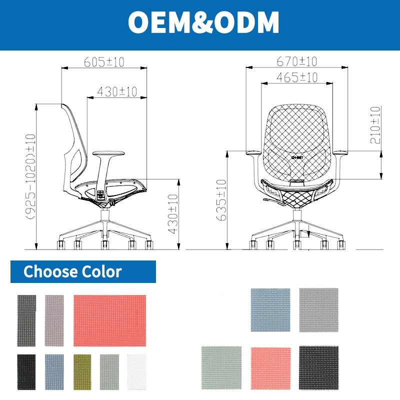 Ergonomic Mesh Office Chair with Ventilated Mesh Backrest, Height Adjustable, and 360-Degree Swivel