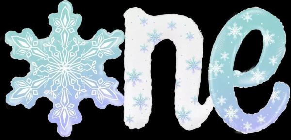 Wholesal Snowflake One Birthday Balloon Winter Birthday Balloon Winter Birthday Party Decor Snowflake Foil Balloon