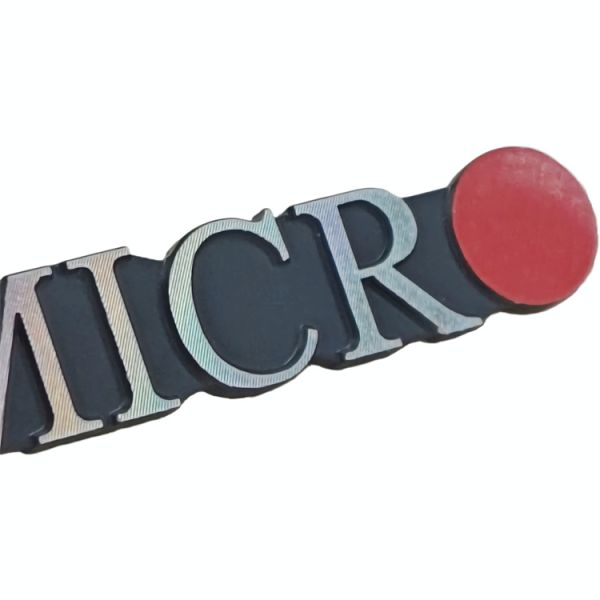 Customized Logo With Embossed Font On The Black Base Of The Aluminum Nameplate
