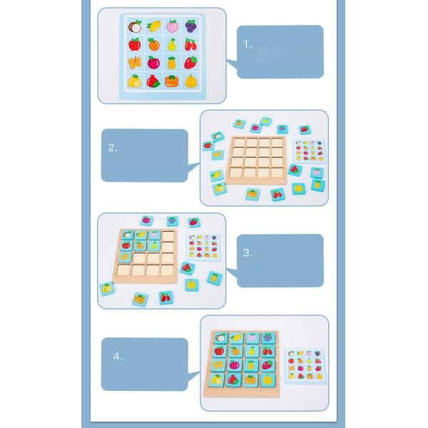 ODM Children'S Montessori Wooden Puzzle Board Game