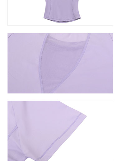 Нейлон рукава краткости йоги сетки лета шить резвится женщины футболки фитнеса