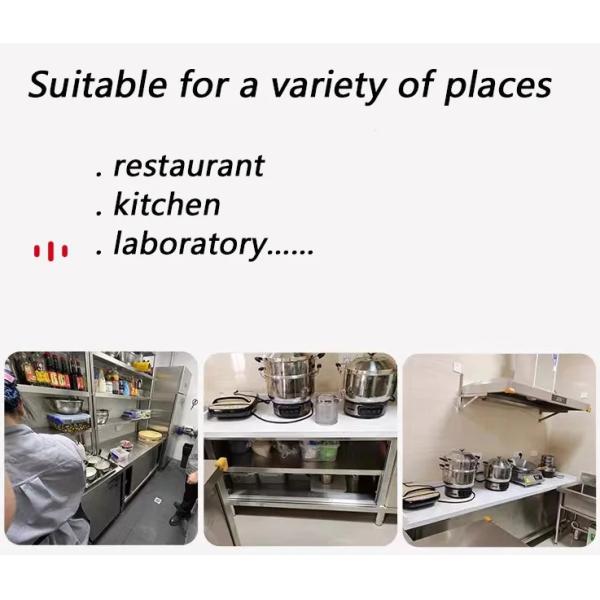 Ресторанный стол из нержавеющей стали и раковина с двумя дверями