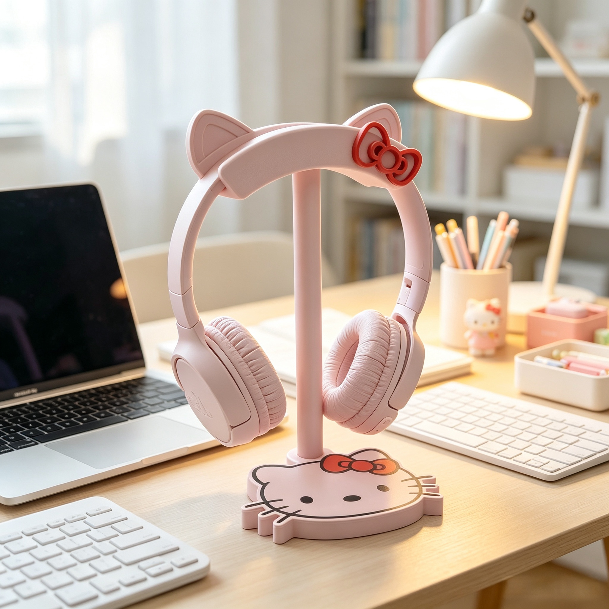 Decorated Cartoon Household Items To 3d Print Kitty Base Headphone Display Rack